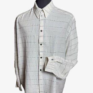 Men’s Dress Shirt DUTYOFF Dress shirt long sleeve Size. XL Black & White